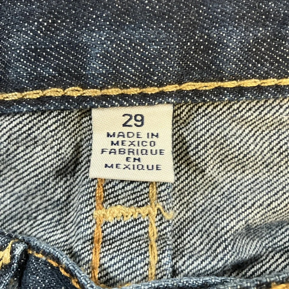 True Religion Basic Straight Jeans Mens 29 World Tour Dark Wash Denim